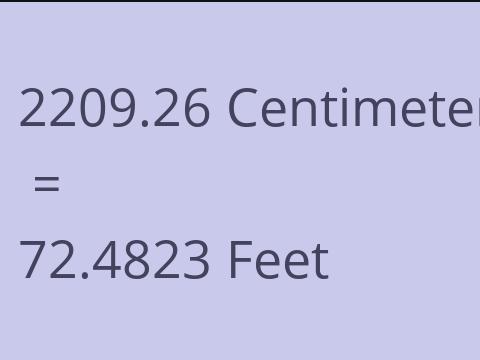2209.26 CM TO FEET