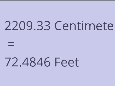 2209.33 CM TO FEET