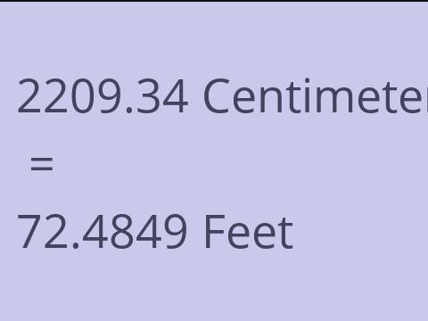 2209.34 CM TO FEET