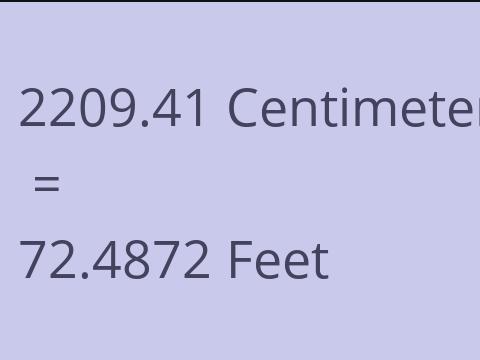 2209.41 CM TO FEET