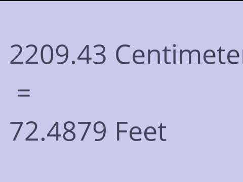 2209.43 CM TO FEET