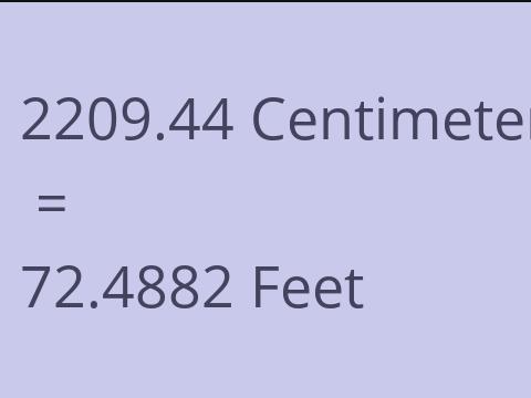 2209.44 CM TO FEET