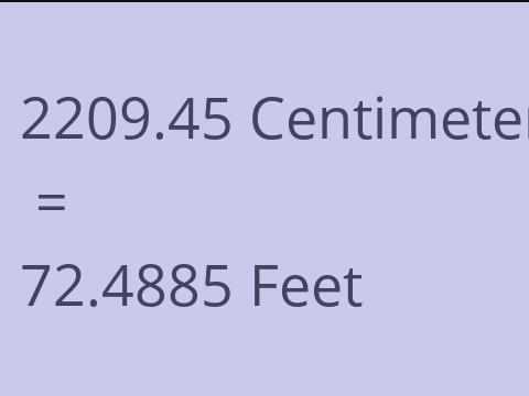 2209.45 CM TO FEET