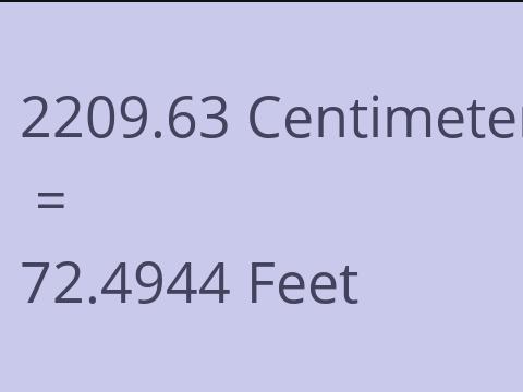 2209.63 CM TO FEET