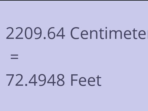 2209.64 CM TO FEET
