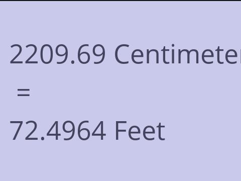 2209.69 CM TO FEET
