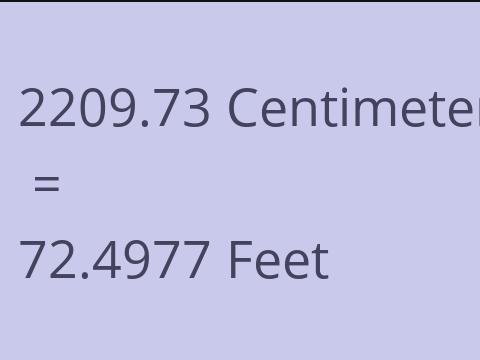 2209.73 CM TO FEET