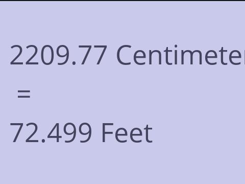 2209.77 CM TO FEET