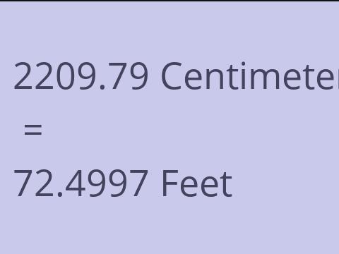 2209.79 CM TO FEET