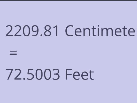 2209.81 CM TO FEET