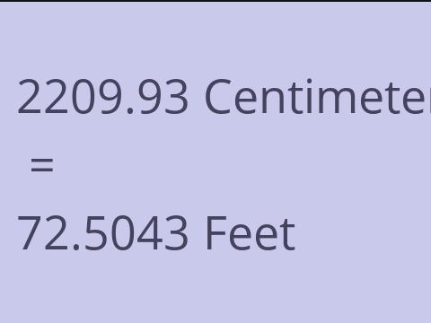 2209.93 CM TO FEET