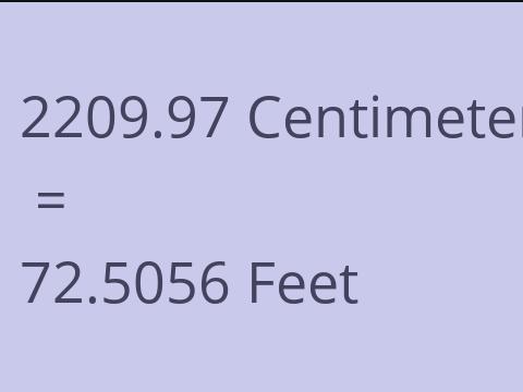 2209.97 CM TO FEET