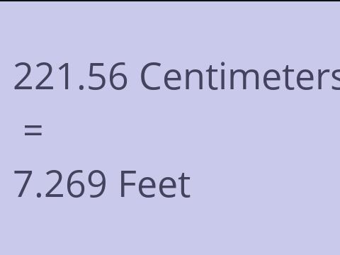 221.56 CM TO FEET