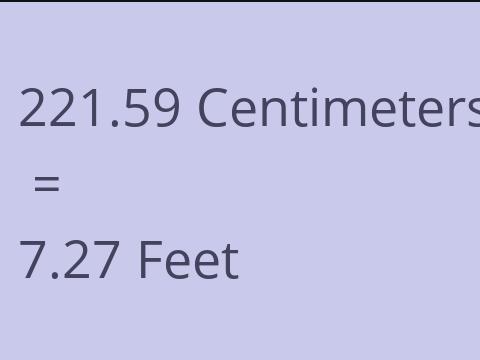 221.59 CM TO FEET