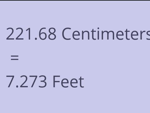 221.68 CM TO FEET