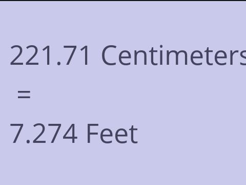 221.71 CM TO FEET