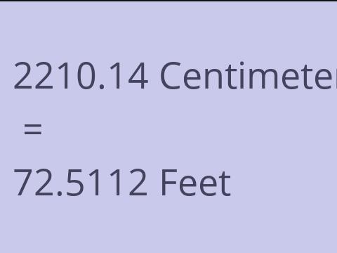 2210.14 CM TO FEET