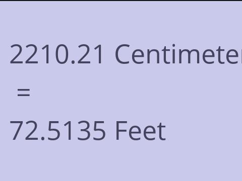 2210.21 CM TO FEET