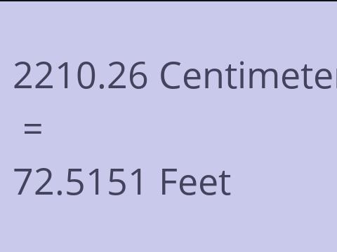 2210.26 CM TO FEET