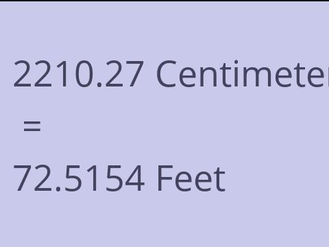 2210.27 CM TO FEET