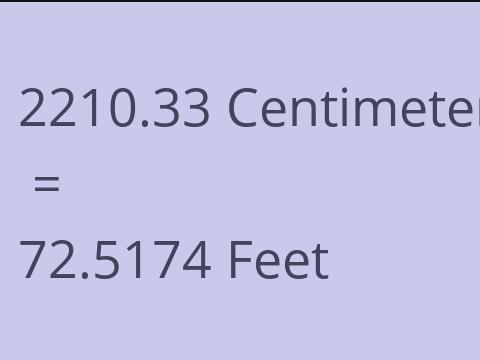 2210.33 CM TO FEET