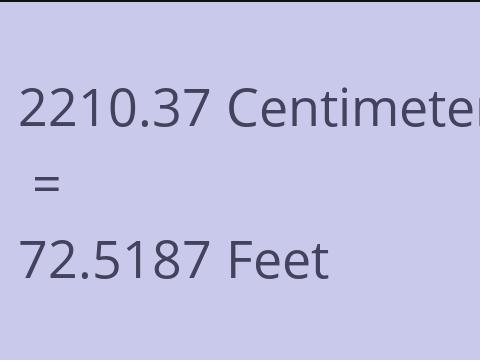 2210.37 CM TO FEET