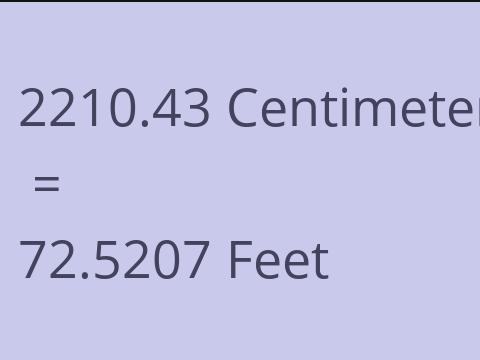 2210.43 CM TO FEET
