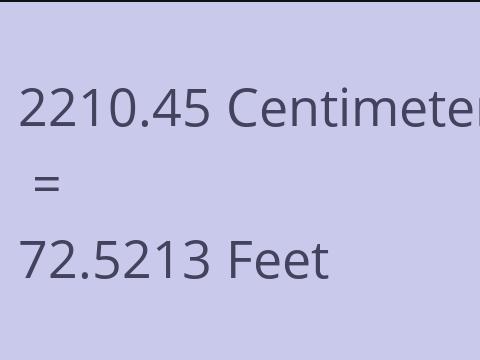 2210.45 CM TO FEET
