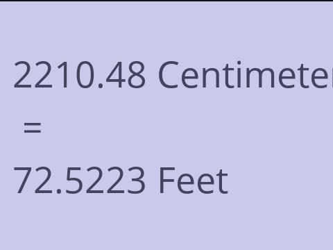 2210.48 CM TO FEET