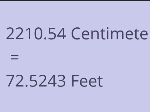 2210.54 CM TO FEET
