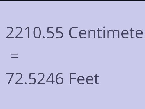 2210.55 CM TO FEET