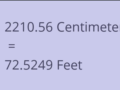 2210.56 CM TO FEET