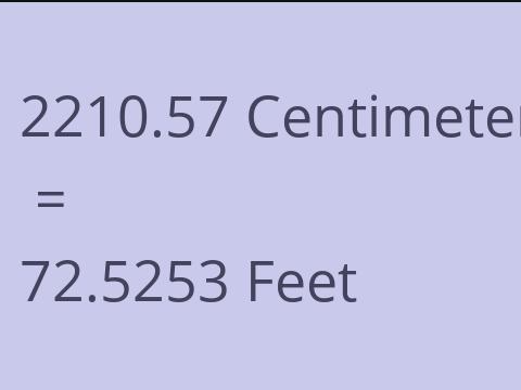 2210.57 CM TO FEET