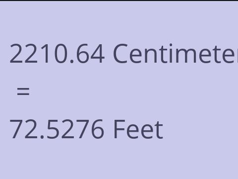 2210.64 CM TO FEET