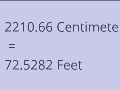 2210.66 CM TO FEET