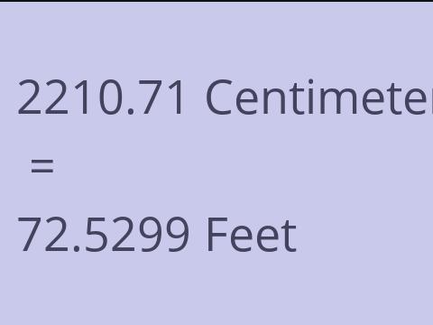 2210.71 CM TO FEET