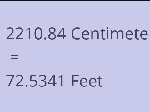2210.84 CM TO FEET