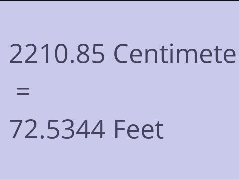 2210.85 CM TO FEET
