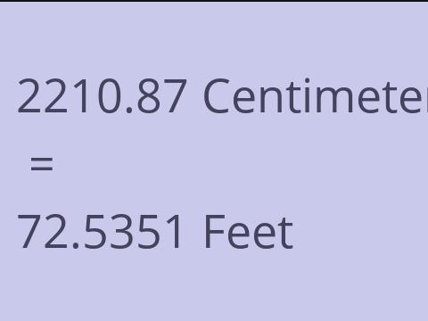 2210.87 CM TO FEET