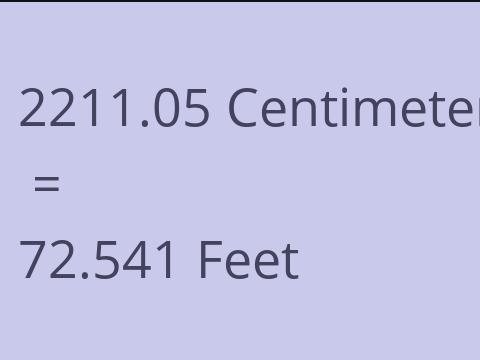 2211.05 CM TO FEET
