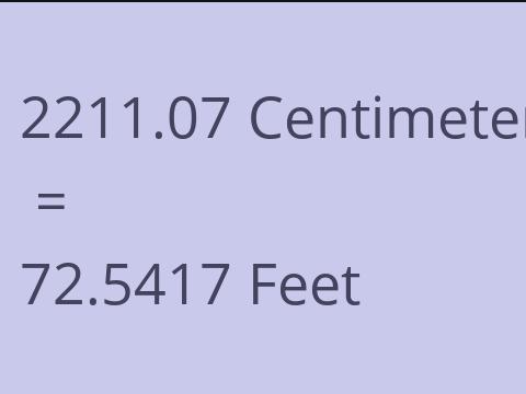 2211.07 CM TO FEET