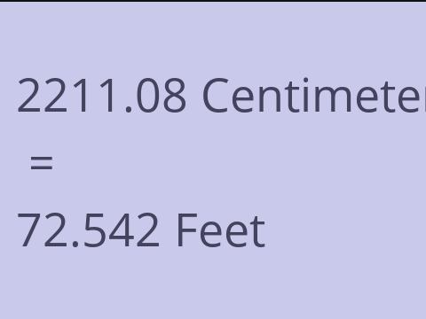 2211.08 CM TO FEET