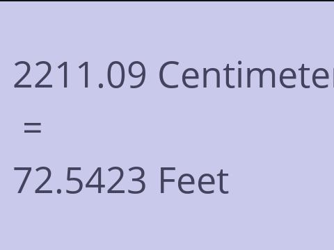 2211.09 CM TO FEET