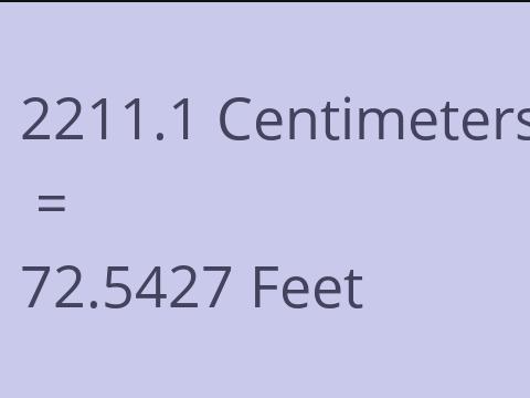 2211.1 CM TO FEET