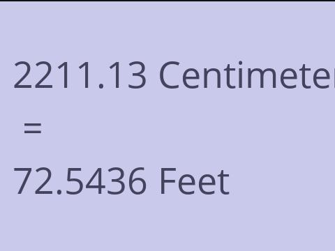 2211.13 CM TO FEET