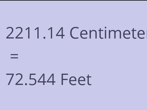 2211.14 CM TO FEET