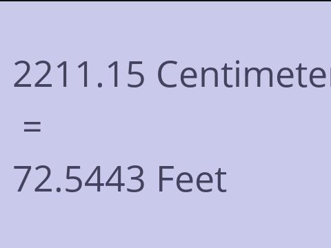 2211.15 CM TO FEET
