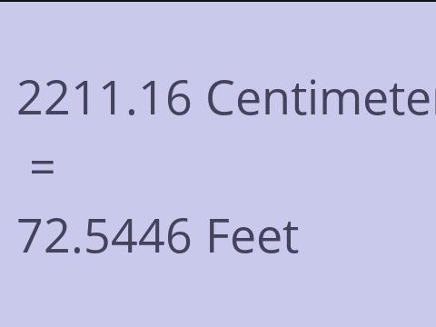 2211.16 CM TO FEET