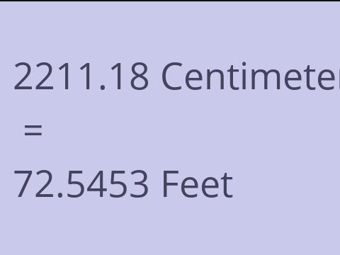 2211.18 CM TO FEET