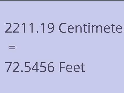 2211.19 CM TO FEET